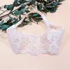 Diadema de Encaje para Bebé con Bordado Floral para Sesiones de Fotos de Mes Completo y Primer Cumpleaños, Accesorio para el Cabello de Bebé que No Aprieta