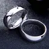 Anillo de acero de titanio con forma de arco de círculo liso de 2 mm, 4 mm, 6 mm, para mujer, estilo japonés y coreano simple, anillo de pareja, joyería de moda, venta al por mayor