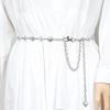 Diamante- embutido cadeia de cintura vestido das mulheres moda todos - combinar cadeia de metal decorativo cinto vestido cintura- apertado acessórios nova moda
