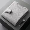 Moda otoño e invierno suéter de lana para hombre engrosado asiento tejido suéter jersey cuello redondo holgado color sólido tejido fondo suéter de cachemira