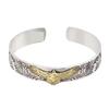 Nova Pulseira de Prata Tailandesa Feita à Mão Abertura Personalizada Vintage Grama Tang Águia Pulseira Masculina Pulseira de Liga Feminina Pulseira de Águia