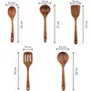 Pala Larga de Madera de Teca de Tailandia Antiadherente para Cocinar Pala de Madera Cocina Salteado Amazon Utensilios de Cocina Juego de Palas de Madera