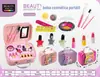 Cosméticos de Aniversário Infantil Paleta de Sombras Esmalte Blush Maleta Bolsa de Maquiagem Conjunto Brinquedo Casa de Brincar de Simulação