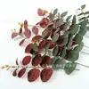 Temu Explosões Folha de Dinheiro de Simulação Exquisita com Fio Folha de Serigrafia Conjunto de Flores de Floricultura DIY Buquê de Flores Folha Triangular Decorativa