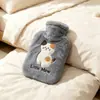 Bolsa de agua caliente rellenable con agua, a prueba de explosiones, con funda de felpa, para calentar las manos, gran capacidad, adecuada para uso doméstico y se puede usar como bolsa de agua caliente para calentar la cama