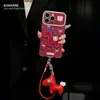 Cadena de Caballo Bordada Adecuada para Funda de Teléfono Apple 17 Pro Max, Nuevo Modelo para Mujer, Silicona Galvanizada para 15, Funda Suave para Xiaomi 14