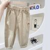 Pantalones de Otoño para Niños 2026 Nuevo Estilo Pantalones Cargo Casuales para Niños Pantalones de Otoño Elegantes de Color Sólido para Niños Pequeños