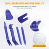 Kit de 5 piezas de herramientas para quitar molduras de audio de coche anti-rayaduras para panel de puerta, tablero de audio, rojo