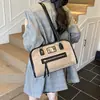 2025 Nova Moda Retrô Tendência Bolsa Tote Grande Capacidade para o Trabalho Simples Bolsa de Mão Casual Transversal Bolsa de Ombro