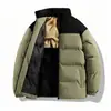 Chaqueta acolchada de algodón engrosado para hombres y mujeres, nuevo diseño de moda con bloques de color para el invierno 2026, prenda exterior a prueba de viento e impermeable, abrigo acolchado extragrande