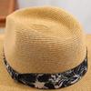 Sombrero de paja nuevo de verano 2024 sombrero de sol para mujer estilo coreano viaje Playa sombrero de sol ala ancha sombrero Panamá sombrero de copa