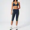 Nuevo Traje de Yoga Ajustado de Alta Elasticidad para Mujer con Diseño de Cintura Plegable, Conjunto de Ropa de Fitness para Correr y Yoga con Sensación de Segunda Piel para Mujer 3588