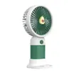 Mini ventilador de mano se puede llevar a clase, recargable, viento fuerte, potente ventilador de mano de fruta