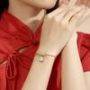 Pulsera DIY de Estilo Chino para Mujer con Diseño de Conejo del Zodíaco, Pulsera Tejida para el Año de Nacimiento, Joyería Sencilla y de Alta Gama