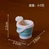 Decorações criativas e realistas para estúdio, decorações de casa de bonecas DIY, decorações de mesa de cena em miniatura de nicho de alta qualidade