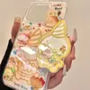 Capa de Torradeira com Desenho de Linha de Camada Única Adequada para iPhone 16 Pro Max, Novos Modelos Fofos para iPhone 15, 14 Pro e 13