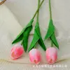 Tulipán, flor falsa, decoración del hogar, tacto de PU, flor artificial, foto de simulación, fábrica de flores falsas, ramo de boda al por mayor