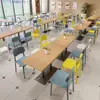 Juego de Mesa y Sillas para Restaurante de Comida Rápida, Mesa y Sillas Comerciales de Pizarra, Postres, Té de Leche, Tienda de Hamburguesas, Cafetería, Restaurante, Mesa de Comedor Universal para Personal