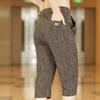Pantalones rectos de verano de fábrica de origen para hombre, pantalones cortos a rayas de seda de hielo, delgados, transpirables, modernos, a cuadros, casuales