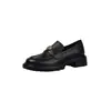 En Stock~Nuevo Estilo Otoño Versátiles Mocasines Dorados de Suela Gruesa para Mujer, Zapatos Slip-On de Cuero Pulido de Color, Zapatos Individuales Estilo Británico JK