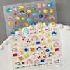 Pegatinas de Uñas con Relieve de Animales Lindos, Pegatinas de Uñas DIY con Patrón de Dopamina 3D No Adhesivas, Estilo Ca