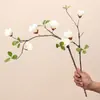 Flores artificiales de magnolia, arreglos florales decorativos inspirados en el Zen de estilo chino, accesorios para fotografía de bodas, decoraciones para escenas de bodas, flores artificiales