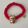 Gomas para el Cabello de Niña Que No Dañan el Cabello, Bandas Rojas de Alta Calidad para Cabello de Bebé para Niñas Pequeñas, Accesorios para el Cabello de Año Nuevo para Niñas