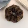 Elástico de Cabelo de Pelúcia Estampa de Leopardo para Mulheres, Estilo de Luxo, Novo Elástico de Cabelo Outono e Inverno, Scrunchie Espessado