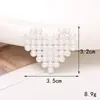 Nova Joia de Liga de Zinco com Coração de Diamante Quadrado Suporte de Airbag com Material de Diamante Pérola Furo Sapatos Acessórios DIY
