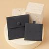 Bolsa de Joias de Microfibra da Moda com Cartão Interno, Bolsa de Joias Portátil com Tampa Flip-Top, Bolsa de Armazenamento à Prova de Poeira para Colares, Pingentes e Brincos