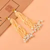 Estilo nacional borla de cuentas de arroz flecos brocado Song accesorios bolsa colgante accesorios hechos a mano con cuentas adornos colgantes cuentas de madera