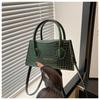 Bolso de mano con estampado de cocodrilo para mujer, novedad de verano 2024, estilo retro de alta gama, portátil, pequeño, cuadrado, personalizado, elegante.
