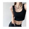 669# Spice Girl con almohadilla para el pecho, chaleco pequeño tipo cabestrillo, nuevo, de algodón puro, cuello cuadrado, sin mangas, anti-caminar, hermoso chaleco tipo cabestrillo en la espalda