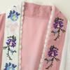 2025 Otoño Nuevo Moda Callejera Europea y Americana para Mujer Camisa Larga Bordada con Flor de Algodón W028 6987