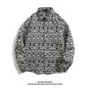 Camisa Cuban 12 Masculina Solta Outono e Inverno Estilo Japonês Retro Estilo Étnico Camisa de Manga Longa Casal