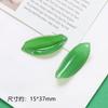 Colgante termorretráctil de resina de Ginkgo biloba con simulación de color, joyería hecha a mano, pendientes, collares y accesorios.