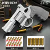 Revolver Zp-5 357 Longo de Liga Leve Magnum Pistola Lançadora de Balas Macias Brinquedo Artificial para Menino Pistola de Explosão