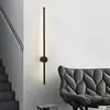 Luminária de parede de luxo, tipo barra longa, minimalista e rotativa, luminária de parede simples e moderna para fundo de sala de estar, luminária de cabeceira criativa nórdica para quarto