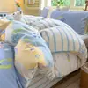 Juego de ropa de cama puro de algodón de cuatro piezas, ropa de cama 100% algodón nuevo estilo fresco 2026, juego de tres piezas de sábana y funda de edredón para dormitorio, adecuado para todas las estaciones
