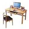 Escritorio de Madera Maciza Escritorio para Computadora en Casa con Bandeja para Teclado Apartamento Pequeño Estudio Escritorio de Oficina Simple y Moderno Escritorio para Escribir de Adultos