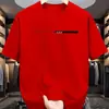 Camiseta Casual de Manga Corta para Hombre "Mirando al Futuro" 180g con Estampado de Patrones, Transfronteriza, Verano, Envío