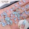 Unhas Artísticas de Celebridade da Internet em Estilo Japonês Decorações de Borboletas Resina Estéreo 3D Iridiscente Aurora Cor de Doce Decorações de Unhas Iridiscente Aurora