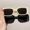 Gafas de Sol Rectangulares Estilo Americano Retro para Chicas Calientes, Gafas de Sol de Marco Pequeño Estrecho de Alta Gama para Mujer, Hip Hop Americano y Europeo Negro