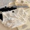 Ropa interior sin costuras de seda de hielo con lunares para mujer 2025 Nueva de cintura media Dulce para niñas Antibacteriana Sexy de verano para mujer