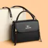2026 Nova Bolsa Transversal de Couro Macio Simples Bolsa de Ombro Mini Bolsinha de Mão Moderna Bolsa Feminina Bolsa para Mãe Todas as Estações