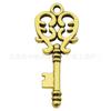 Mezcla de 20 colgantes de aleación con forma de trébol de cuatro hojas con forma de llave de amor de oro antiguo retro hechos a mano, accesorios de joyería DIY al por mayor