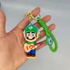 Anime Nuevo Dibujos Animados Transfronterizos Super Mario Muñeco de Mario Pegamento Suave de PVC Bolsa Estéreo Llavero