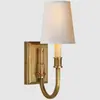 Luminária de Parede Retrô Americana Toda em Cobre Lâmpada de Parede de Fundo para Escada Casa Francesa Sala de Estar Luminária de Parede Simples Estilo Europeu Quarto Lâmpada de Parede ao Lado da Cama