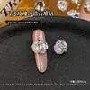 Nuevo set de pedrería de circonita cúbica para decoración de uñas, sin base, rosa de ocho lados blanco transparente, disponible en tamaños pequeño y grande, decoraciones de pedrería súper brillantes para uñas