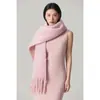 Bufanda de Color Sólido Imitación Cachemir para Mujer Otoño e Invierno Nueva Bufanda Versátil de Mohair de Color Sólido Chal Cálido Ampliado y Engrosado